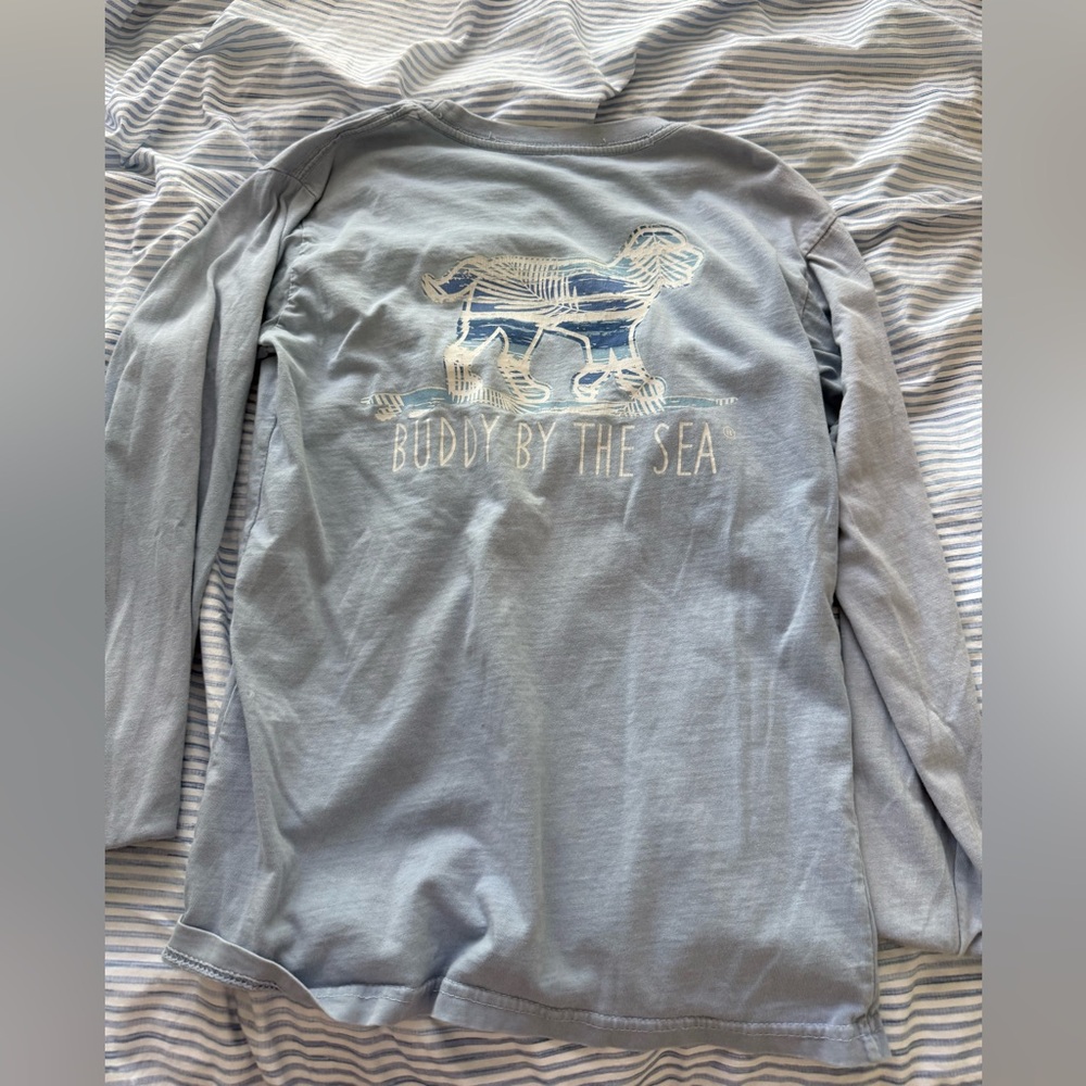 Buddy By The Sea Women's Long Sleeve Tee - Blue